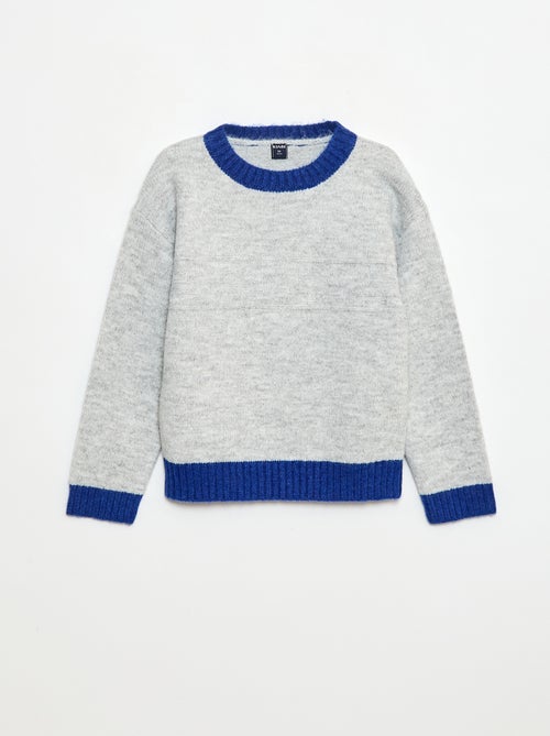 Pull col rond avec frise - Kiabi
