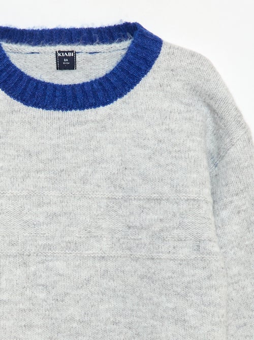 Pull col rond avec frise - Kiabi