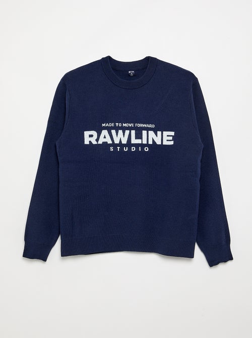 Pull col rond avec inscriptions - Kiabi