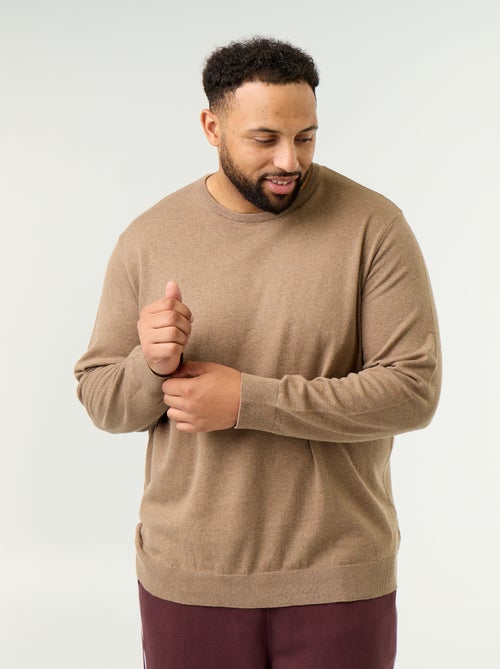 Pull col rond en fine jauge - Kiabi