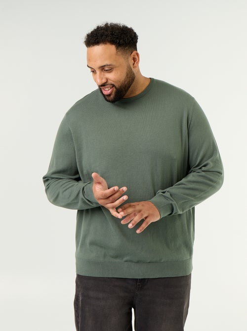 Pull col rond en fine jauge - Kiabi