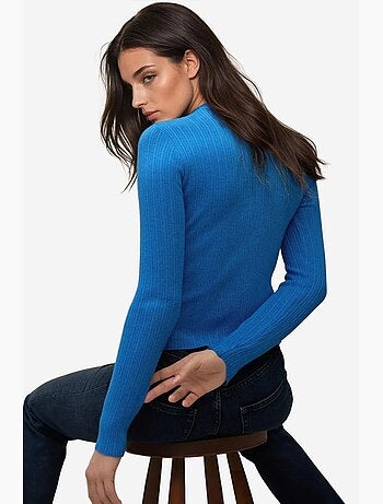 Pull col rond en maille ajustée hiccup