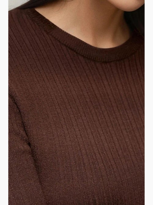 Pull col rond en maille ajustée hiccup - Kiabi Pull col rond en maille ajustée hiccup - Kiabi