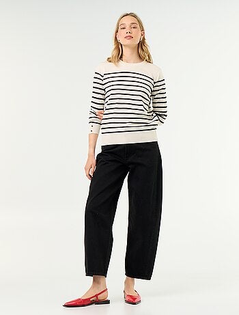 Pull col rond en maille fine jauge