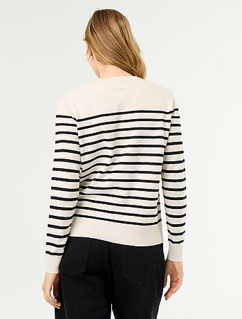 Pull col rond en maille fine jauge