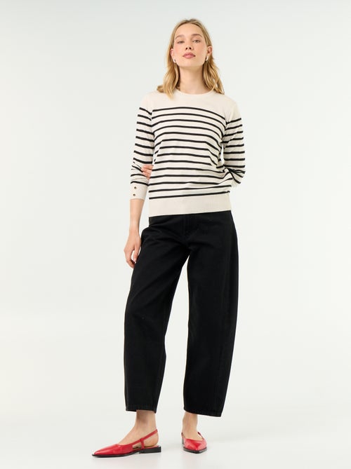 Pull col rond en maille fine jauge - Kiabi Pull col rond en maille fine jauge - Kiabi