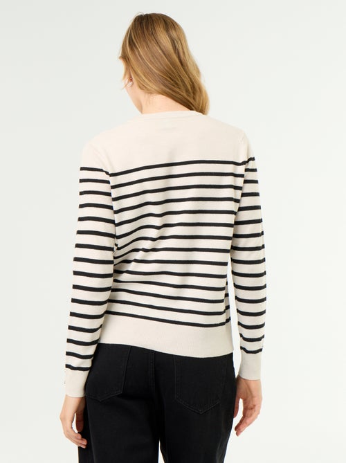 Pull col rond en maille fine jauge - Kiabi Pull col rond en maille fine jauge - Kiabi