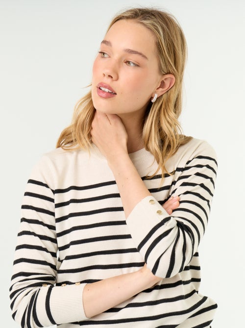 Pull col rond en maille fine jauge - Kiabi Pull col rond en maille fine jauge - Kiabi