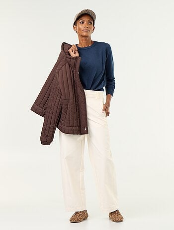 Pull col rond en maille fine jauge