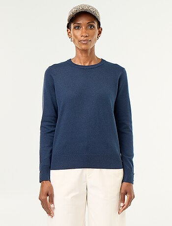 Pull col rond en maille fine jauge