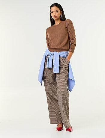 Pull col rond en maille fine jauge