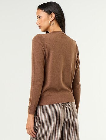 Pull col rond en maille fine jauge