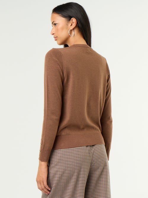 Pull col rond en maille fine jauge - Kiabi Pull col rond en maille fine jauge - Kiabi