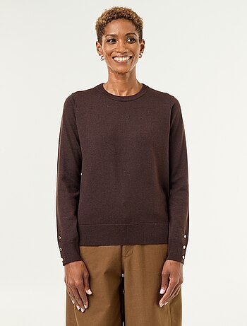 Pull col rond en maille fine jauge