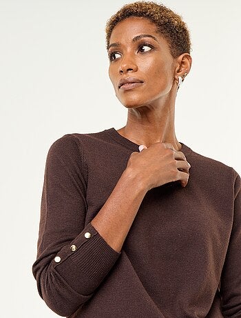 Pull col rond en maille fine jauge