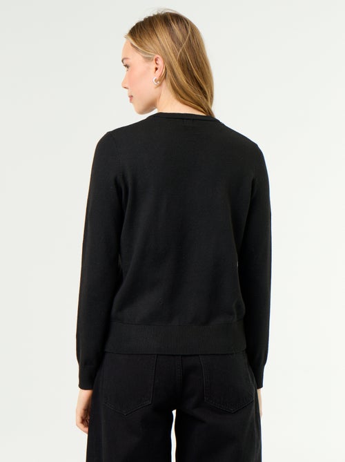 Pull col rond en maille fine jauge - Kiabi Pull col rond en maille fine jauge - Kiabi