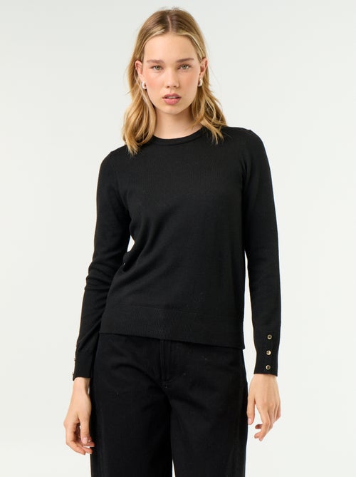 Pull col rond en maille fine jauge - Kiabi Pull col rond en maille fine jauge - Kiabi