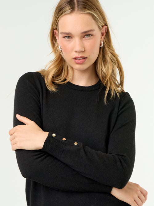 Pull col rond en maille fine jauge - Kiabi Pull col rond en maille fine jauge - Kiabi