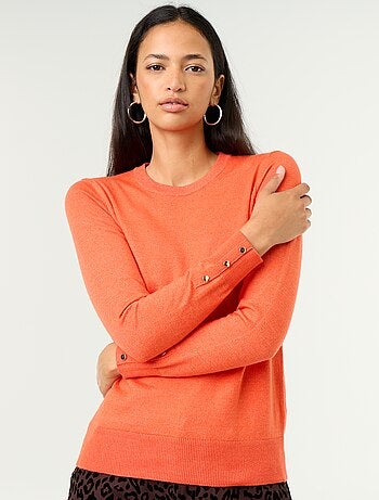 Pull col rond en maille fine jauge