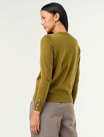 Pull col rond en maille fine jauge