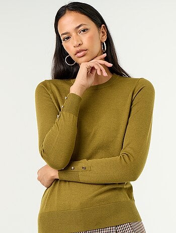 Pull col rond en maille fine jauge