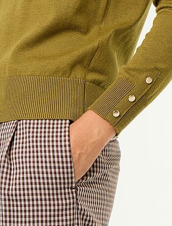 Pull col rond en maille fine jauge