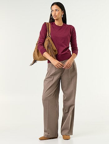 Pull col rond en maille fine jauge