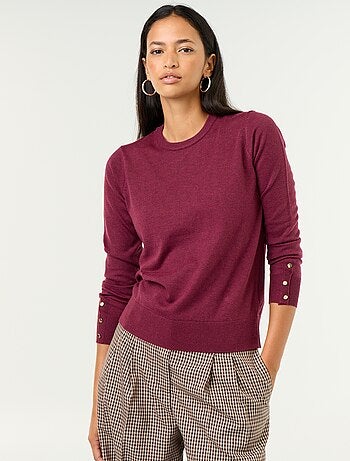 Pull col rond en maille fine jauge