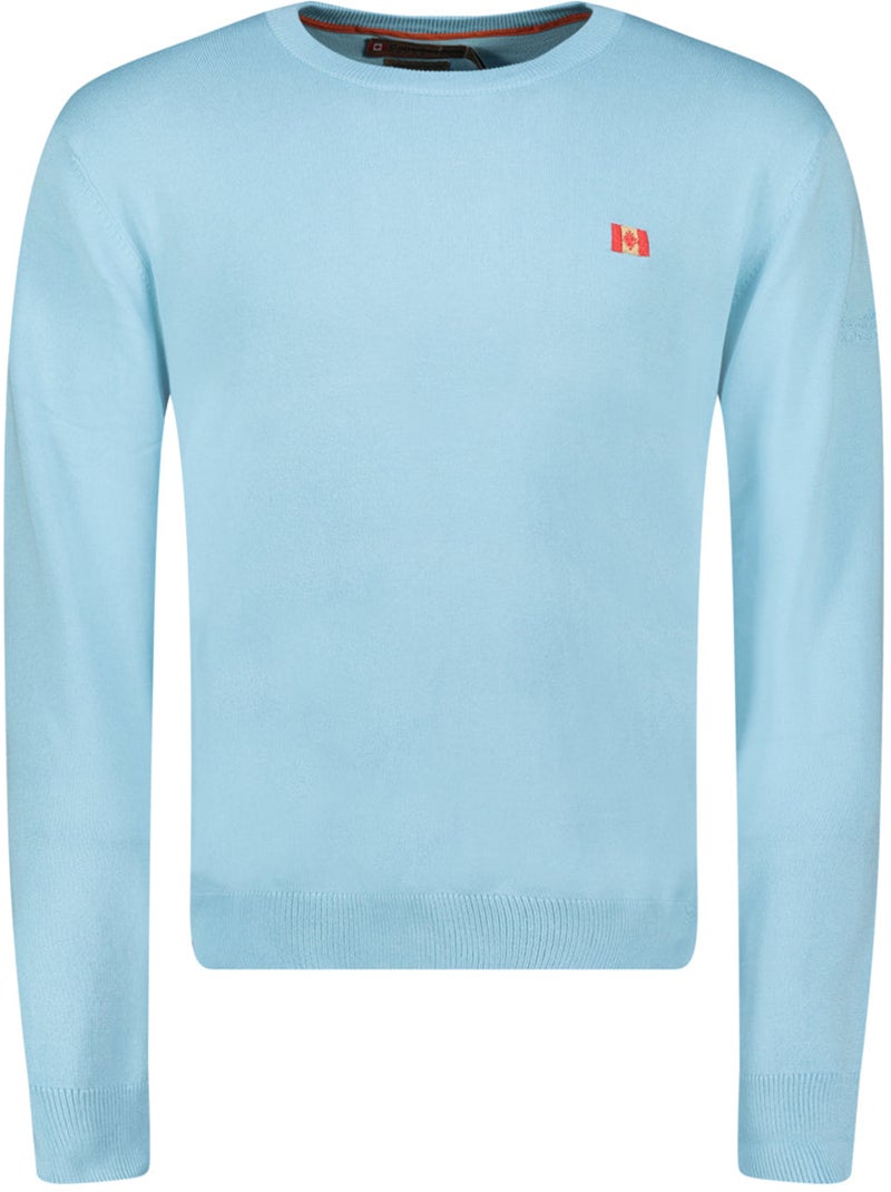 Pull col rond ferasmeak – canadian peak Bleu ciel - Kiabi