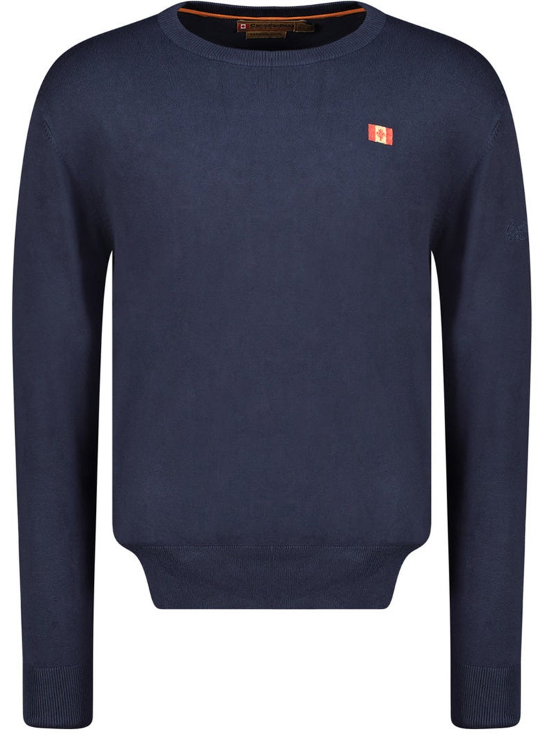 Pull col rond ferasmeak – canadian peak Bleu marine - Kiabi