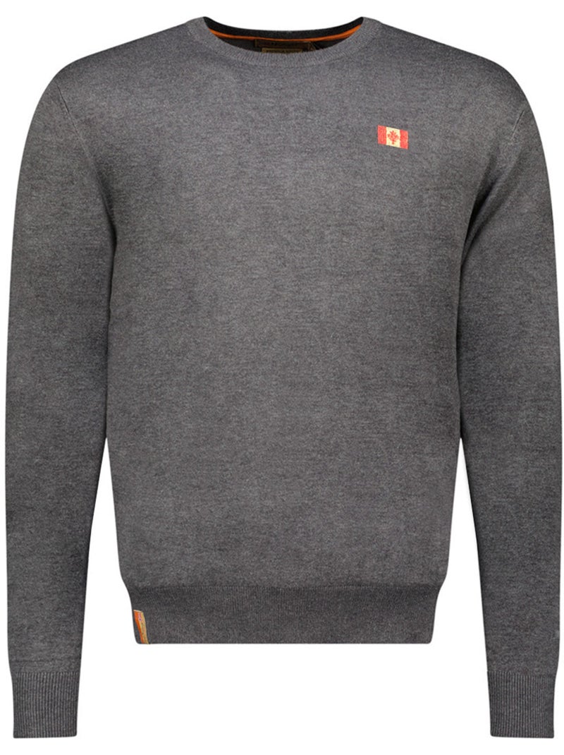 Pull col rond ferasmeak – canadian peak Gris foncé - Kiabi