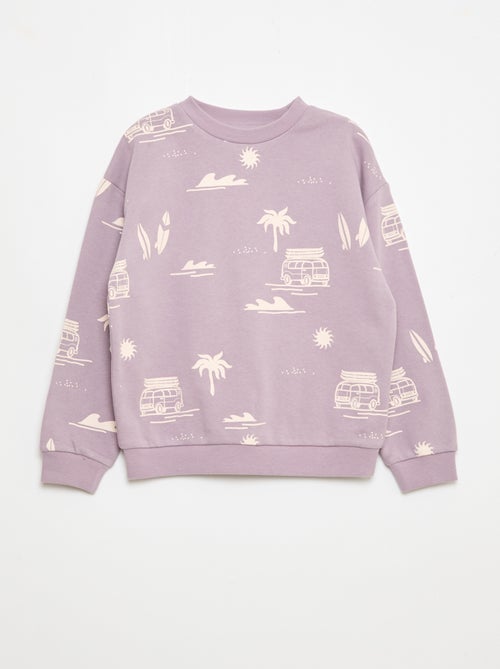 Pull col rond imprimé en coton - Kiabi Pull col rond imprimé en coton - Kiabi