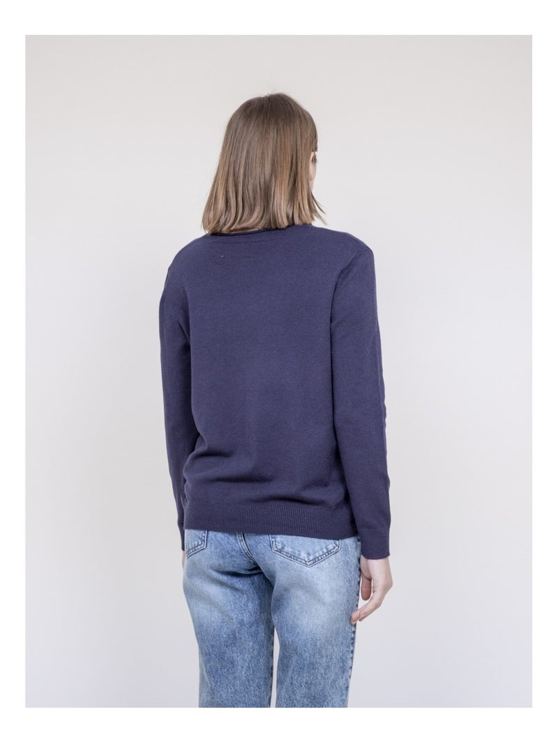 Pull col rond katolie Bleu marine - Kiabi