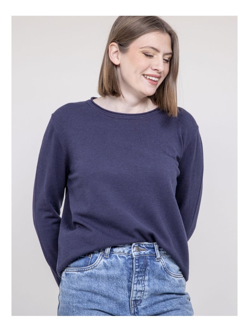 Pull col rond katolie Bleu marine - Kiabi