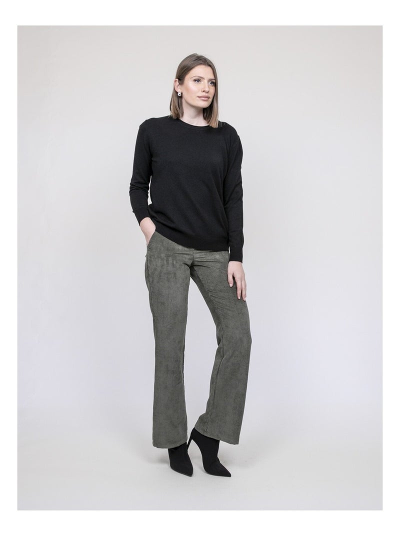 Pull col rond katolie Noir - Kiabi