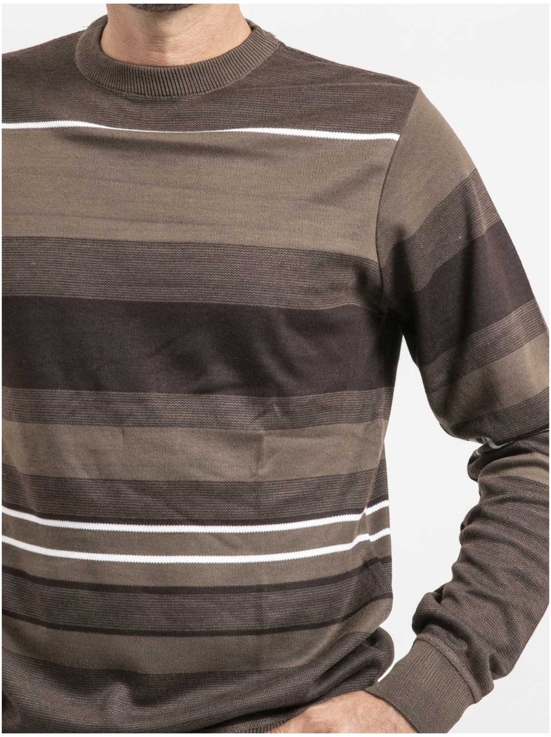 Pull col rond loniwill Marron - Kiabi