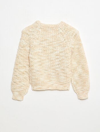 Pull col rond manches longues