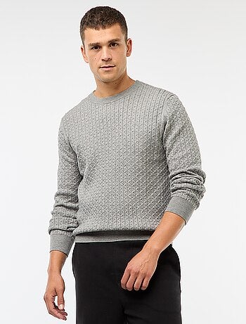 Pull col rond mini torsade uni