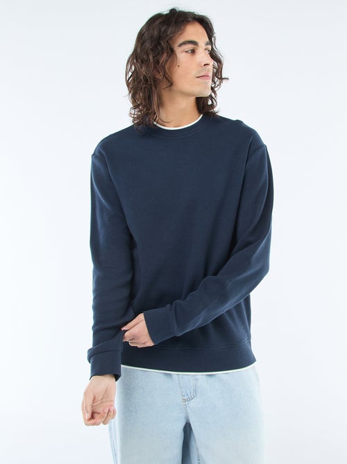 Pull col rond nid d'abeille - Kiabi