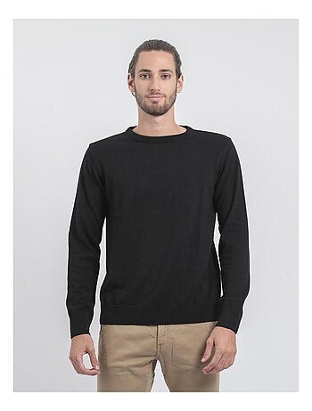 Pull col rond pur coton ladarko