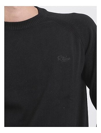 Pull col rond pur coton loctudy