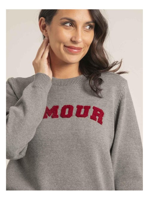Pull col rond pur coton message kouri - Kiabi Pull col rond pur coton message kouri - Kiabi
