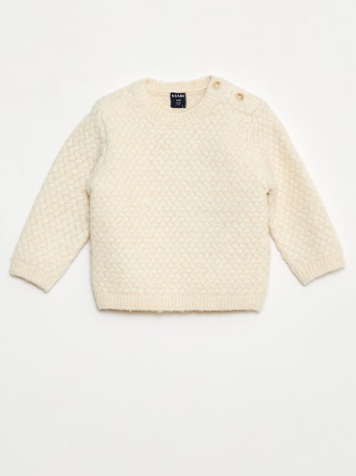 Pull col rond torsadé - Kiabi