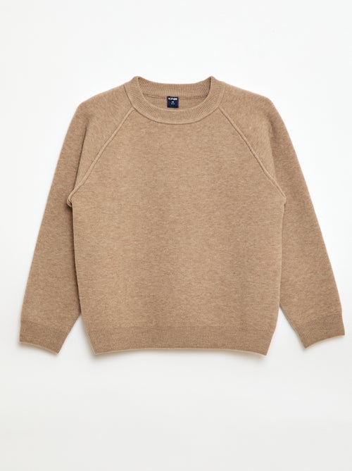 Pull col rond toucher doux - Kiabi