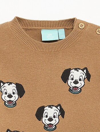 Pull col rond tricot 'Disney' 'Dalmatien'