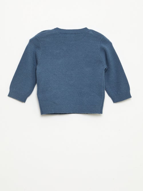 Pull col rond tricot 'Disney' 'Mickey' - Kiabi