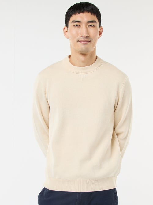 Pull col rond uni - Kiabi