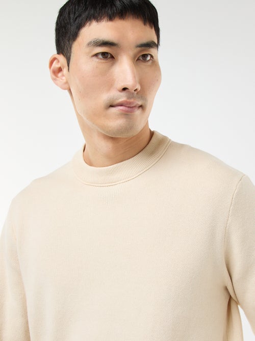 Pull col rond uni - Kiabi