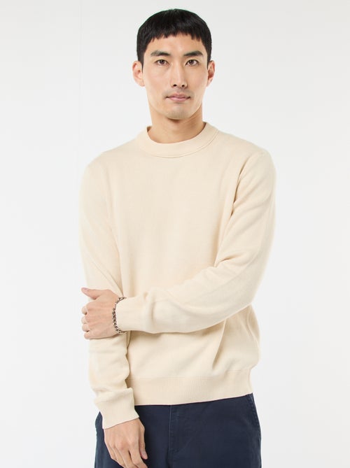 Pull col rond uni - Kiabi