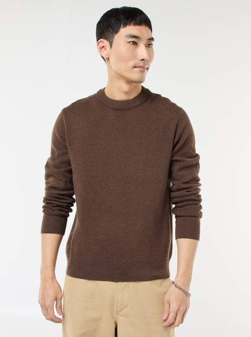 Pull col rond uni - Kiabi